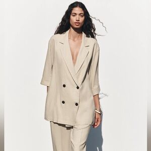 ZARA Linen Blend Blazer - NWOT